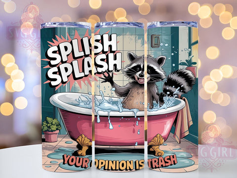 Funny Raccoon Tumbler, Raccoon Lover Gift, 20oz Sublimation, Cute Animal Tumbler, Humorous Drinkware, Wildlife Decor, Instant Digital Download Sublimation SvggirlplusArt 