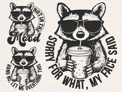 Funny Racoon Svg, Sarcastic Saying, Racoon Meme Shirt, Funny Racoon Shirt,Funny Women t shirt SVG DesignDestine 