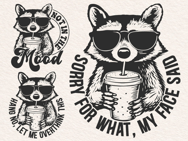 Funny Racoon Svg, Sarcastic Saying, Racoon Meme Shirt, Funny Racoon Shirt,Funny Women t shirt SVG DesignDestine 