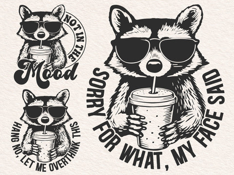 Funny Racoon Svg, Sarcastic Saying, Racoon Meme Shirt, Funny Racoon Shirt,Funny Women t shirt SVG DesignDestine 