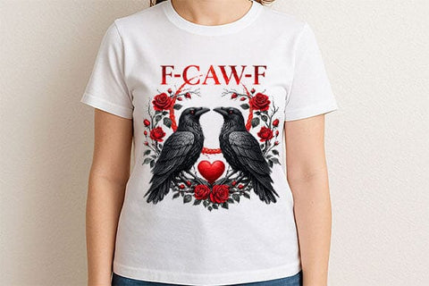 Funny Raven Valentine Gothic PNG SVG BillahCrafts 