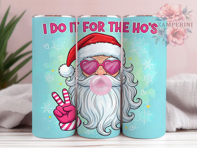 Funny Retro Pink Santa Tumbler, Funny Christmas Wrap, Holiday Mug Design, Sublimation Wrap, Festive Drinkware, Cute Winter Gift, Humorous Christmas Cup Sublimation Li Zamperini 