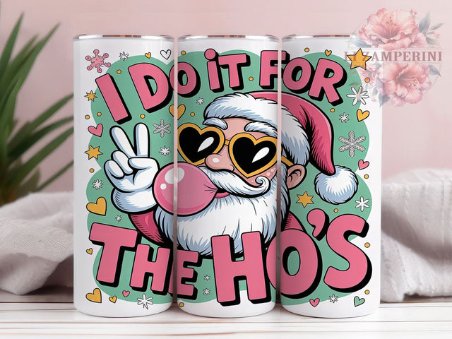 Funny Retro Pink Santa Tumbler, Funny Christmas Wrap, Holiday Mug Design, Sublimation Wrap, Festive Drinkware, Cute Winter Gift, Humorous Christmas Cup Sublimation Li Zamperini 