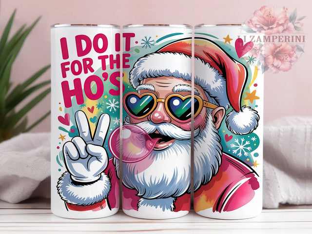 Funny Retro Pink Santa Tumbler, Funny Christmas Wrap, Holiday Mug Design, Sublimation Wrap, Festive Drinkware, Cute Winter Gift, Humorous Christmas Cup Sublimation Li Zamperini 