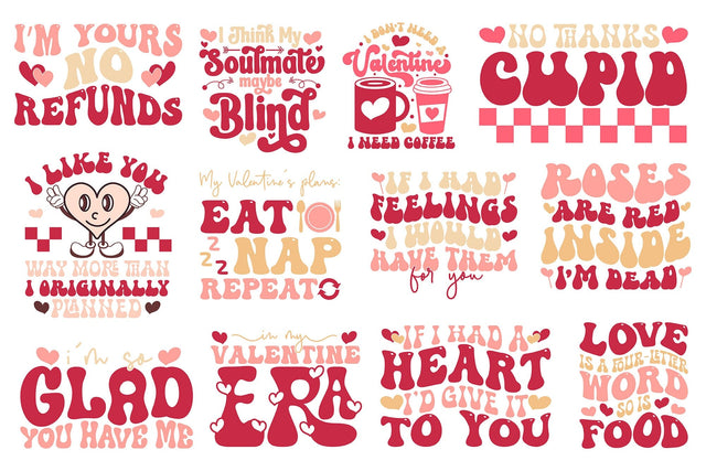 Funny Retro Valentine SVG Bundle SVG CraftLabSVG 