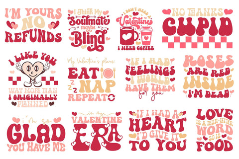 Funny Retro Valentine SVG Bundle SVG CraftLabSVG 