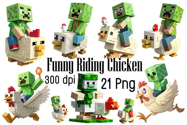 Funny Riding Chicken, Cute Gaming, Game SVG Angelina750 