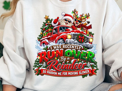 Funny Run Over By Reindeer PNG SVG artprintfile 