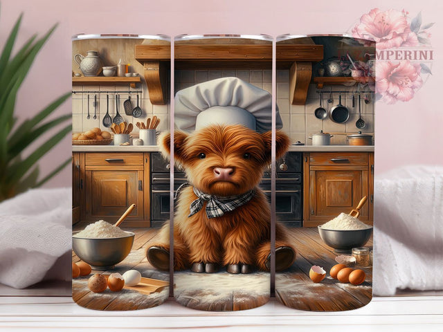 Funny Rustic Highland Cow Tumbler, Rustic Kitchen Wrap, Cutting Board Sublimation, 20oz Cow Tumbler, Farmhouse Cow Art, Humorous Kitchen Mug, Whimsical Cow Cup Sublimation Li Zamperini 