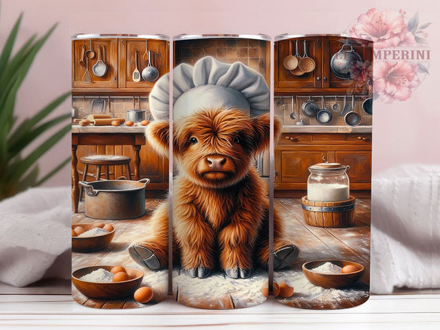 Funny Rustic Highland Cow Tumbler, Rustic Kitchen Wrap, Cutting Board Sublimation, 20oz Cow Tumbler, Farmhouse Cow Art, Humorous Kitchen Mug, Whimsical Cow Cup Sublimation Li Zamperini 