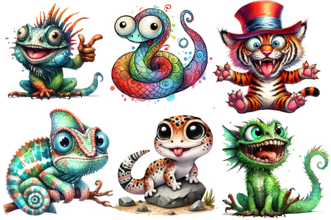 Funny Safari Animals - Funny Animals Png Sublimation designartist 