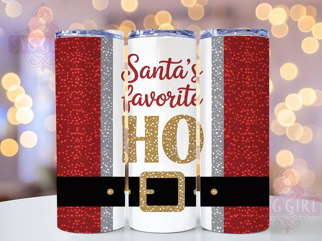 Funny Santa’s Favorite Christmas Tumbler, Glitter Santa Suit Wrap, Funny Christmas Sublimation, Holiday Humor Cup, 20Oz Skinny Tumbler Wrap, Sassy Santa Mug, Festive Adult Design Sublimation SvggirlplusArt 