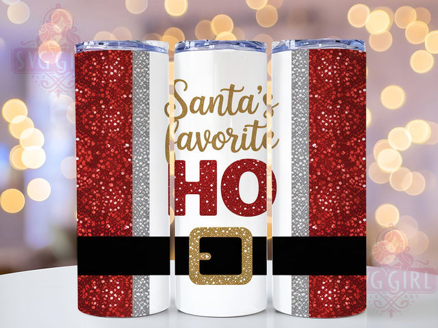 Funny Santa’s Favorite Christmas Tumbler, Glitter Santa Suit Wrap, Funny Christmas Sublimation, Holiday Humor Cup, 20Oz Skinny Tumbler Wrap, Sassy Santa Mug, Festive Adult Design Sublimation SvggirlplusArt 