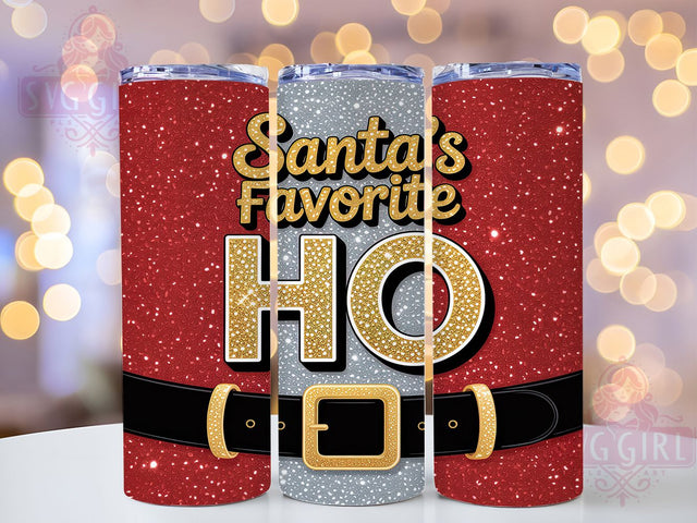 Funny Santa’s Favorite Christmas Tumbler, Glitter Santa Suit Wrap, Funny Christmas Sublimation, Holiday Humor Cup, 20Oz Skinny Tumbler Wrap, Sassy Santa Mug, Festive Adult Design Sublimation SvggirlplusArt 