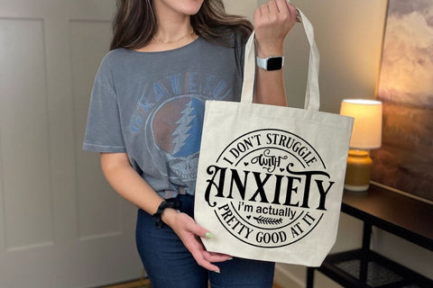 Funny, Sarcastic Anxiety Quote Svg Png For Shirts, Hoodies, Witty Mental Health Digital Design, Funny Quote Svg Png, Anxiety Humor SVG SVG DesignDestine 