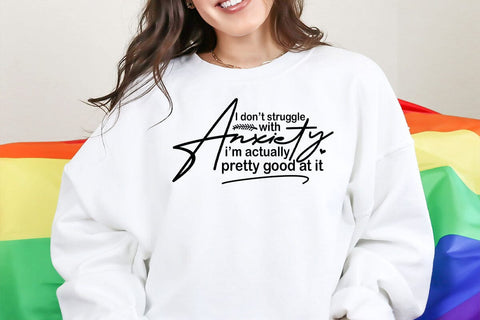 Funny, Sarcastic Anxiety Quote Svg Png For Shirts, Hoodies, Witty Mental Health Digital Design, Funny Quote Svg Png, Anxiety Humor SVG SVG DesignDestine 