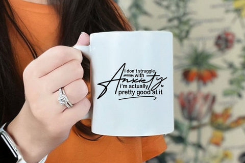 Funny, Sarcastic Anxiety Quote Svg Png For Shirts, Hoodies, Witty Mental Health Digital Design, Funny Quote Svg Png, Anxiety Humor SVG SVG DesignDestine 