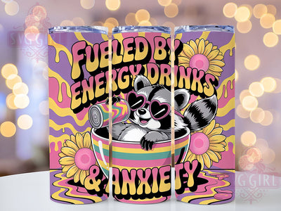Funny Sarcastic Energy Coffee Tumbler, Energy Drink Lover Cup, Anxiety Humor Wrap, Relatable Sublimation Design, Sarcastic Coffee Tumbler, Humorous Gift For Friends, Quirky Drinkware Design Sublimation SvggirlplusArt 