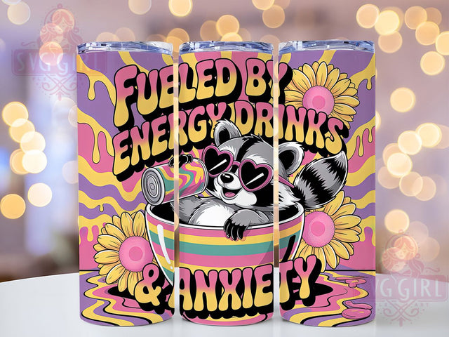 Funny Sarcastic Energy Coffee Tumbler, Energy Drink Lover Cup, Anxiety Humor Wrap, Relatable Sublimation Design, Sarcastic Coffee Tumbler, Humorous Gift For Friends, Quirky Drinkware Design Sublimation SvggirlplusArt 