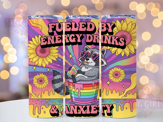 Funny Sarcastic Energy Coffee Tumbler, Energy Drink Lover Cup, Anxiety Humor Wrap, Relatable Sublimation Design, Sarcastic Coffee Tumbler, Humorous Gift For Friends, Quirky Drinkware Design Sublimation SvggirlplusArt 