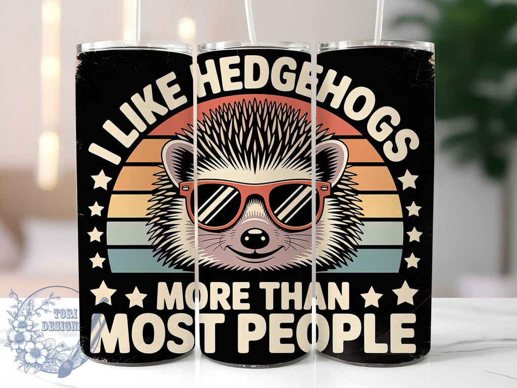 Funny Sarcastic Hedgehog Tumbler, Funny Hedgehog Wrap, Festive Party ...