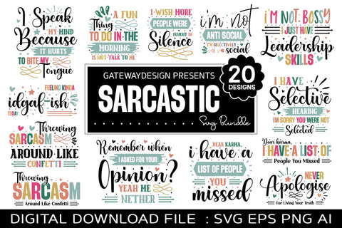 Funny Sarcastic Png Bundle, SVGs,Quotes and Sayings,Food & Drink,On Sale, Print & Cut SVG designmaster24 