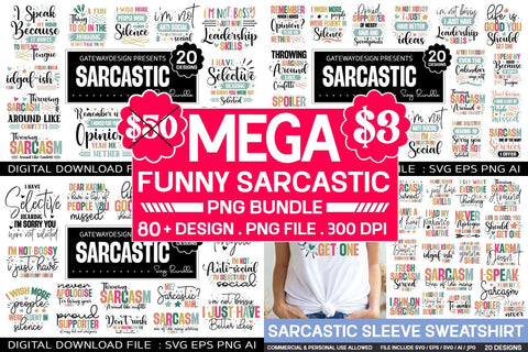 Funny Sarcastic Png Bundle, SVGs,Quotes and Sayings,Food & Drink,On Sale, Print & Cut SVG designmaster24 