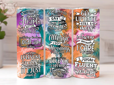 Funny Sarcastic Quote 20oz Tumbler Png, Straight & Tapered Tumbler Png, Funny Quote Tumbler Png, Digital Download PNG Sublimation Lara' s Designs 