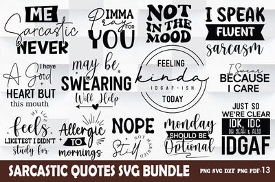 Funny Sarcastic Quotes Design, Funny Bundle, Funny Mega Bundle, Funny Quotes SVG Shirt SVG FiveStarCrafting 
