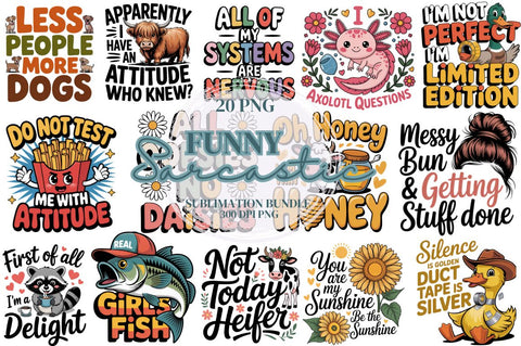 Funny Sarcastic Quotes Png Bundle,Sarcastic Quotes Png SVG Regulrcrative 