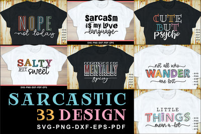 Funny Sarcastic quotes SVG Bundle, Sarcasm Sublimation PNG T shirt designs SVG D2PUTRI Designs 
