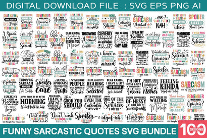 Funny Sarcastic Quotes svg bundle,SVGs,Quotes and Sayings,Food & Drink,On Sale, Print & Cut SVG designmaster24 