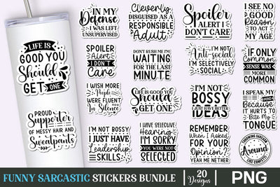 Funny Sarcastic Sticker Bundle, Sarcasm Quotes Stickers PNG Bundle, Sarcastic Stickers , Funny sticker bundle, SVGs,Quotes and Sayings,Food & Drink,On Sale, Print & Cut | SVG DesignPlante 503 