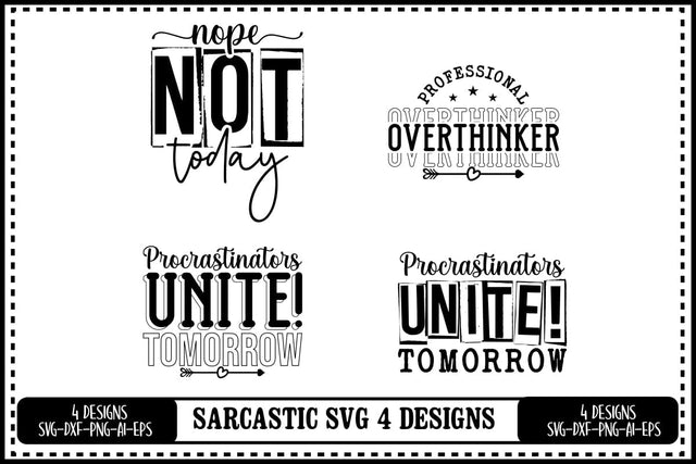 Funny Sarcastic Svg 4 Designs, Sarcasm Svg, Sarcastic Sayings Svg SVG shah alam 