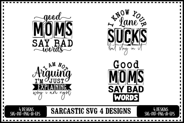 Funny Sarcastic Svg 4 Designs, Sarcasm Svg, Sarcastic Sayings Svg SVG shah alam 