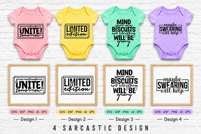 Funny Sarcastic Svg 4 Designs SVG shah alam 