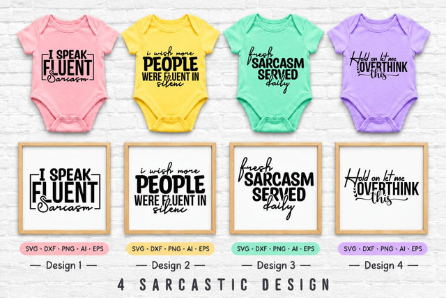 Funny Sarcastic Svg 4 Designs SVG shah alam 