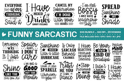 Funny Sarcastic Svg Bundle SVG designmaster24 