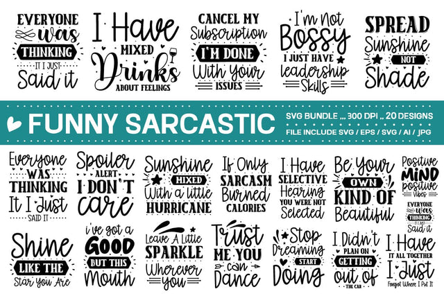 Funny Sarcastic Svg Bundle SVG designmaster24 