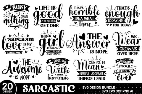 Funny Sarcastic Svg Bundle SVG designmaster24 
