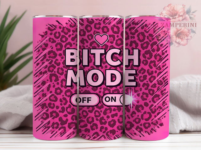 Funny Sassy Bitch Mode 20oz Tumbler Wrap, Sassy Tumbler, 20oz Sublimation Wrap, Sarcastic Drinkware, Bitch Mode Tumbler, Bold Quote Tumbler, Humorous Gift Tumbler Sublimation Li Zamperini 