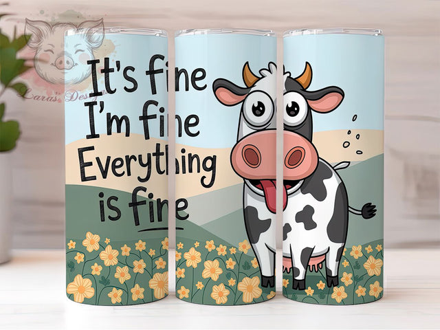 Funny Sassy Cow Tumbler Wrap, Sarcastic Tumbler Wrap, 20oz Sublimation Tumbler, Farm Animal Humor Tumbler, Quirky Cow Design, Sassy Saying Tumbler, Rustic Western Tumbler Sublimation Lara' s Designs 