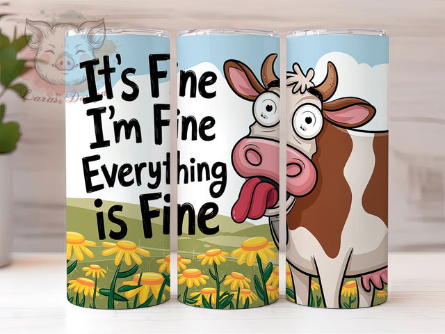 Funny Sassy Cow Tumbler Wrap, Sarcastic Tumbler Wrap, 20oz Sublimation Tumbler, Farm Animal Humor Tumbler, Quirky Cow Design, Sassy Saying Tumbler, Rustic Western Tumbler Sublimation Lara' s Designs 