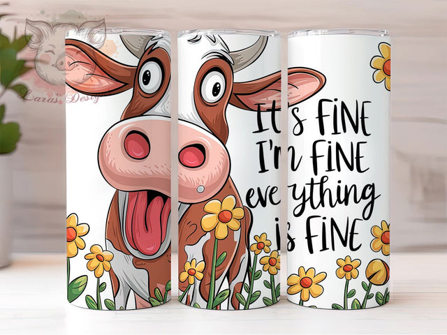 Funny Sassy Cow Tumbler Wrap, Sarcastic Tumbler Wrap, 20oz Sublimation Tumbler, Farm Animal Humor Tumbler, Quirky Cow Design, Sassy Saying Tumbler, Rustic Western Tumbler Sublimation Lara' s Designs 