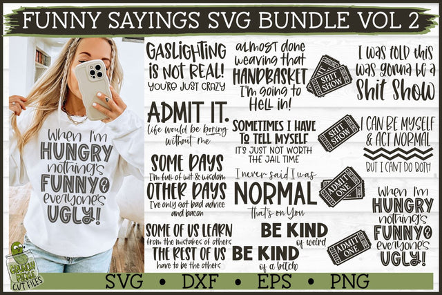 Funny Sayings Bundle Vol 2 SVG Crunchy Pickle 