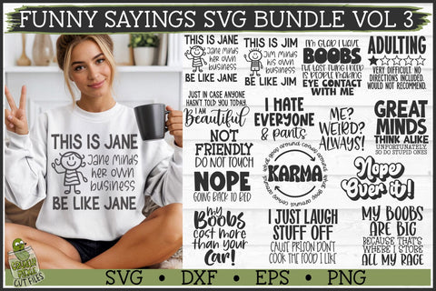 Funny Sayings SVG Bundle Vol 3 SVG Crunchy Pickle 