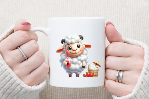 Funny Sheep Clipart Animals Clipart Png Sublimation designartist 