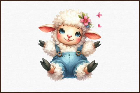 Funny Sheep Clipart Animals Clipart Png Sublimation designartist 