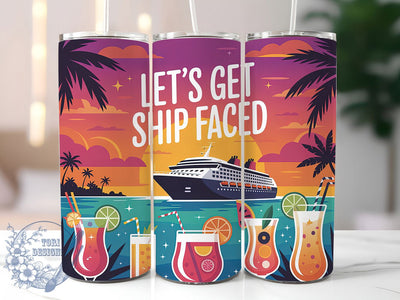 Funny Ship Faced Tumbler, Funny Cruise Tumbler, Nautical 20oz Wrap, Sublimation Design, Party Gift Idea, Humorous Ship Wrap, Stylish Cruise Tumbler Sublimation ToriDesigns 