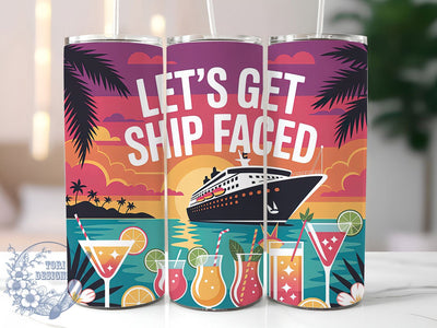 Funny Ship Faced Tumbler, Funny Cruise Tumbler, Nautical 20oz Wrap, Sublimation Design, Party Gift Idea, Humorous Ship Wrap, Stylish Cruise Tumbler Sublimation ToriDesigns 